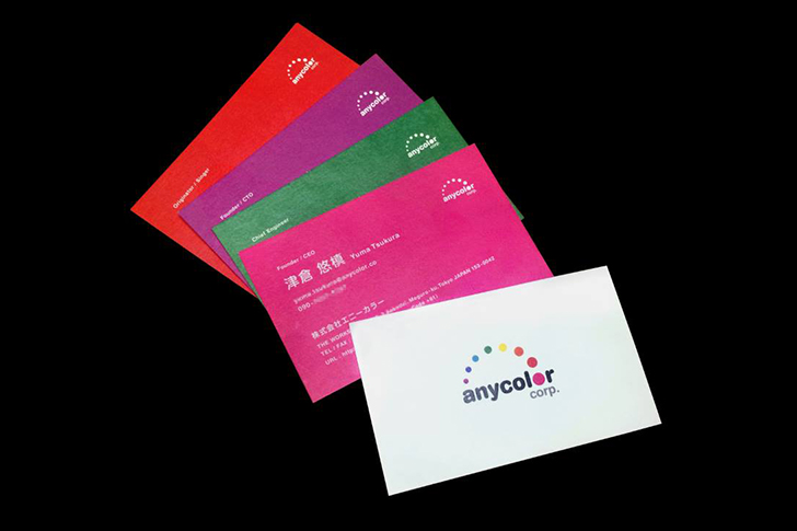 anycolor logo, business card, web design