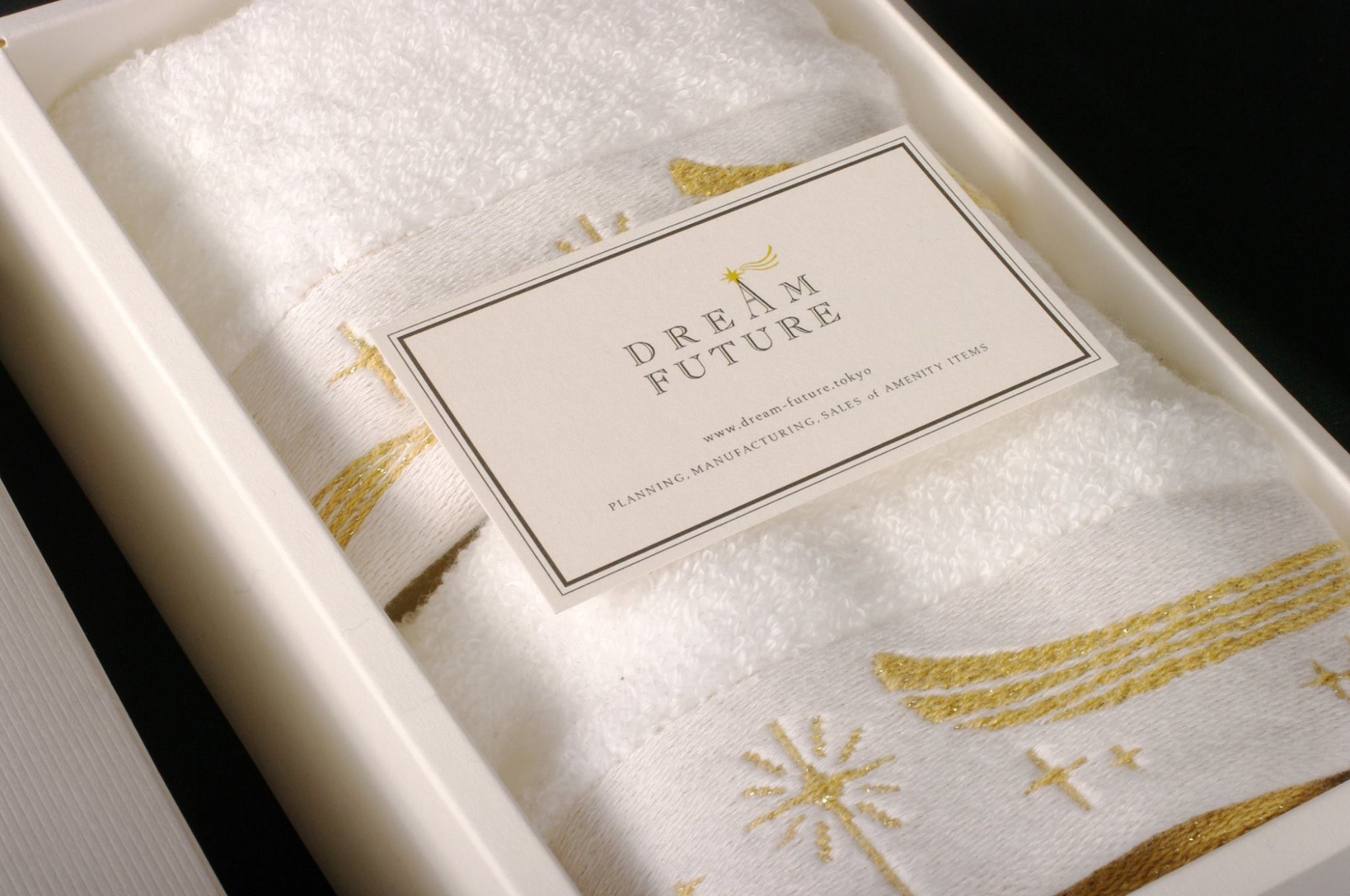 DREAM FUTURE Towel design, package, logo, web design, Best of Packaging in Japan 33 Achievements