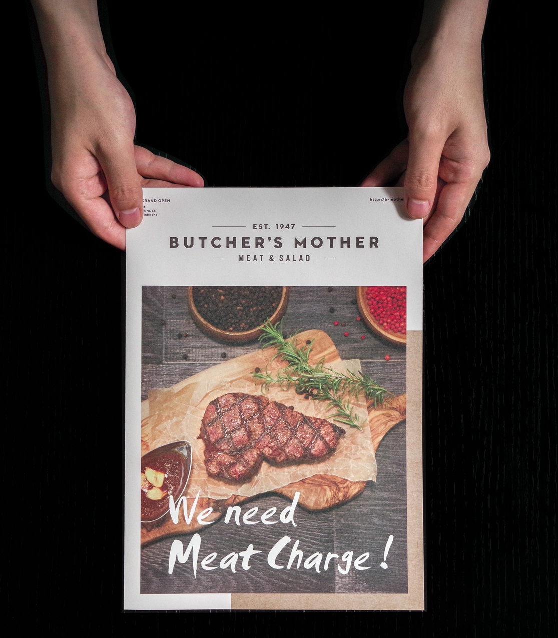 BUTCHER'S MOTHER Photography & leaflet design