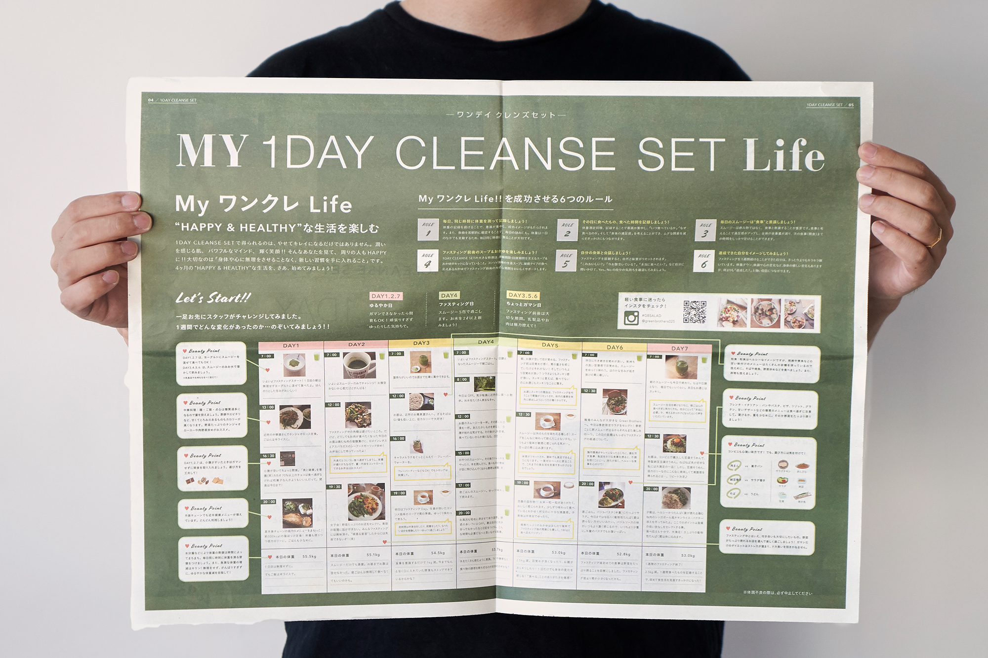 GREEN BROTHERS 1DAY CLEANSE SET package tabloid