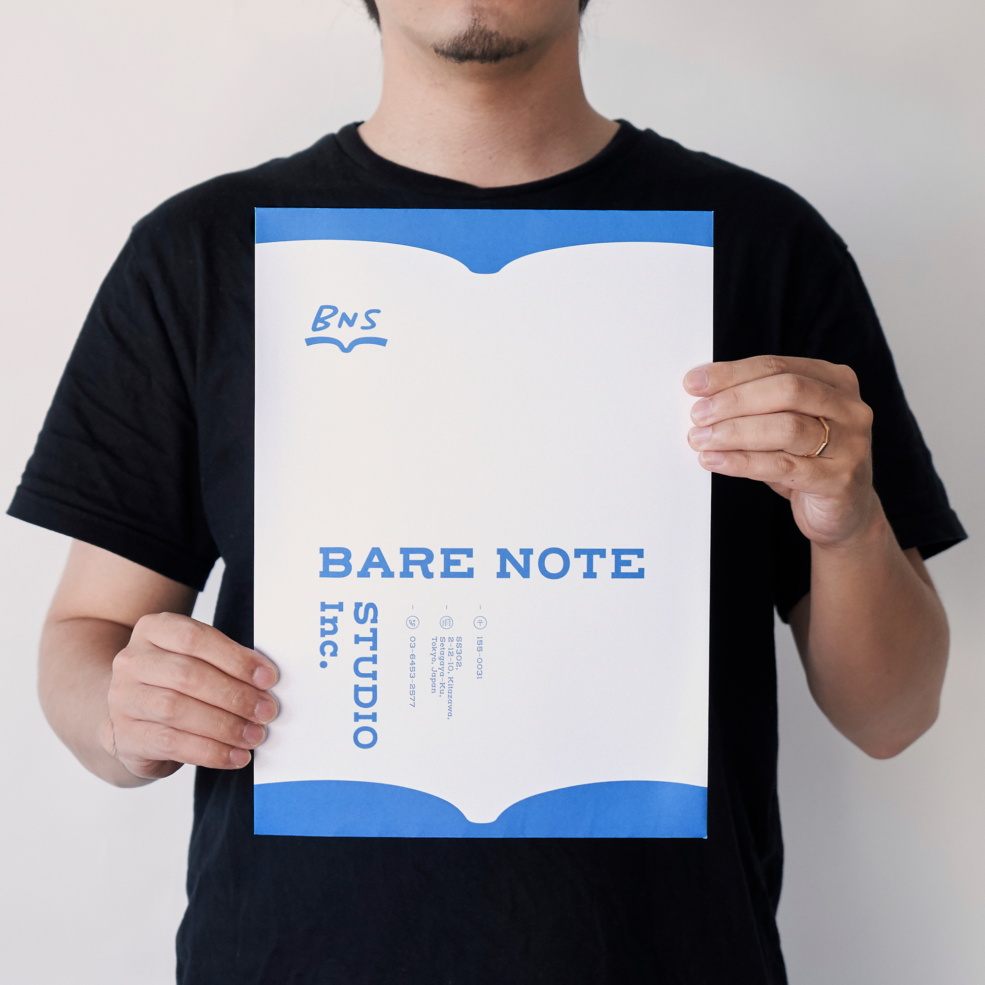 BARE NOTE STUDIO Envelope, business card and logo design