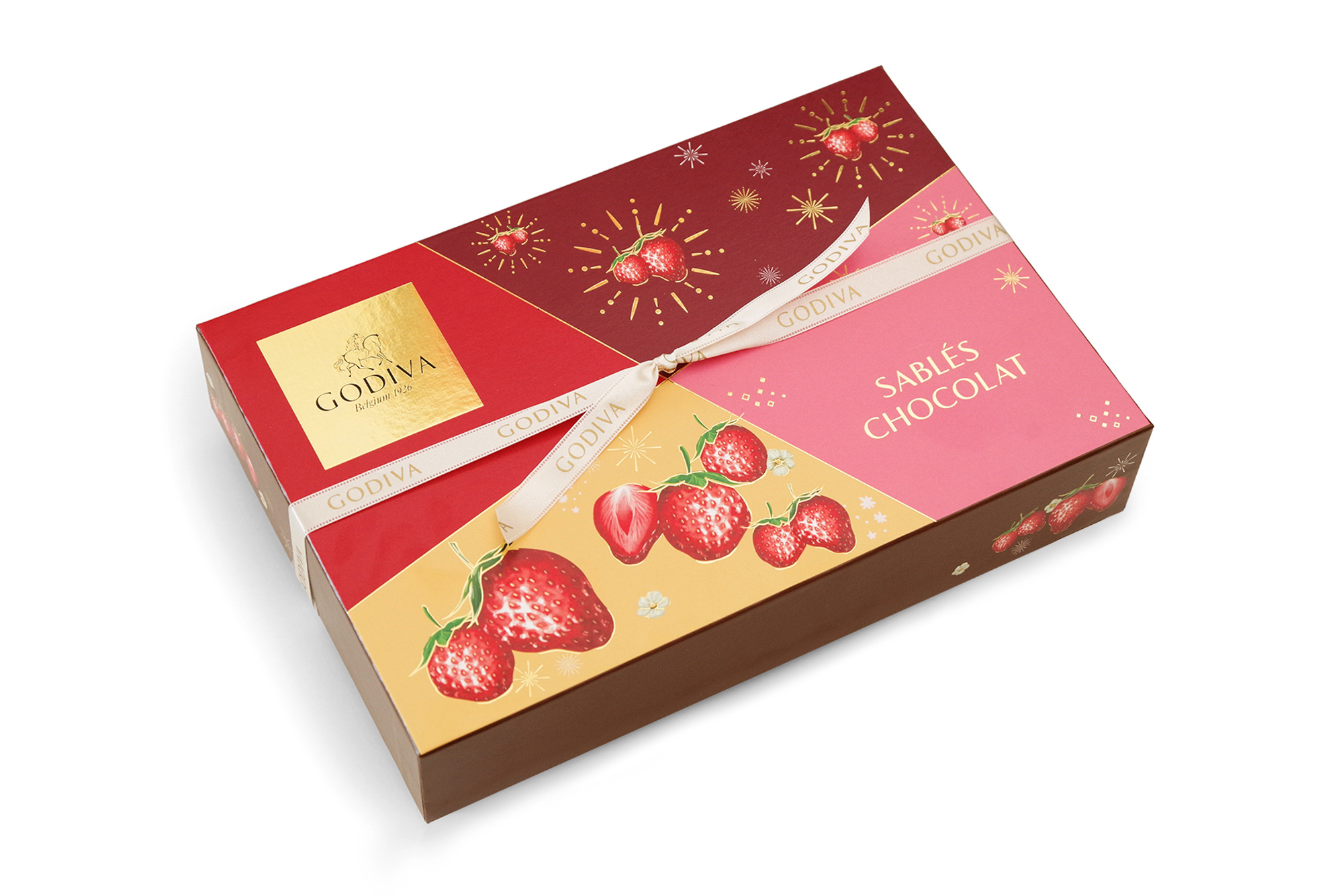 GODIVA FY25 VD Sablés Chocolat Strawberry Assortment