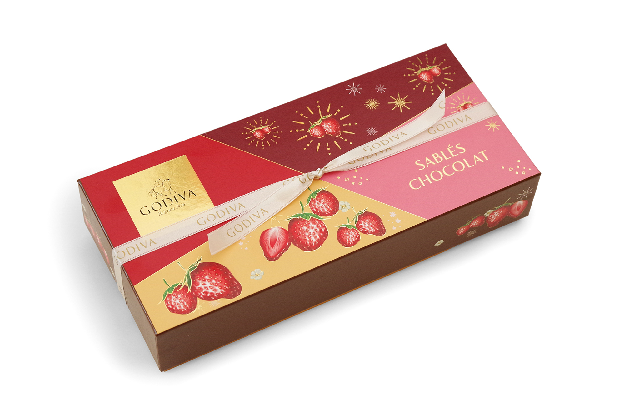 GODIVA FY25 VD Sablés Chocolat Strawberry Assortment