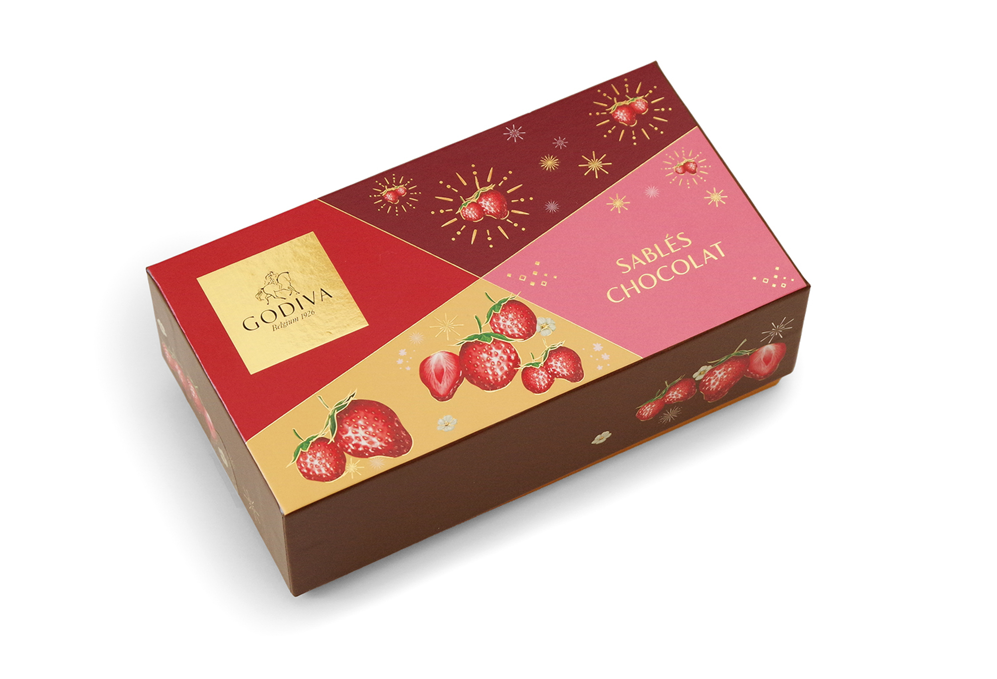 GODIVA FY25 VD Sablés Chocolat Strawberry Assortment