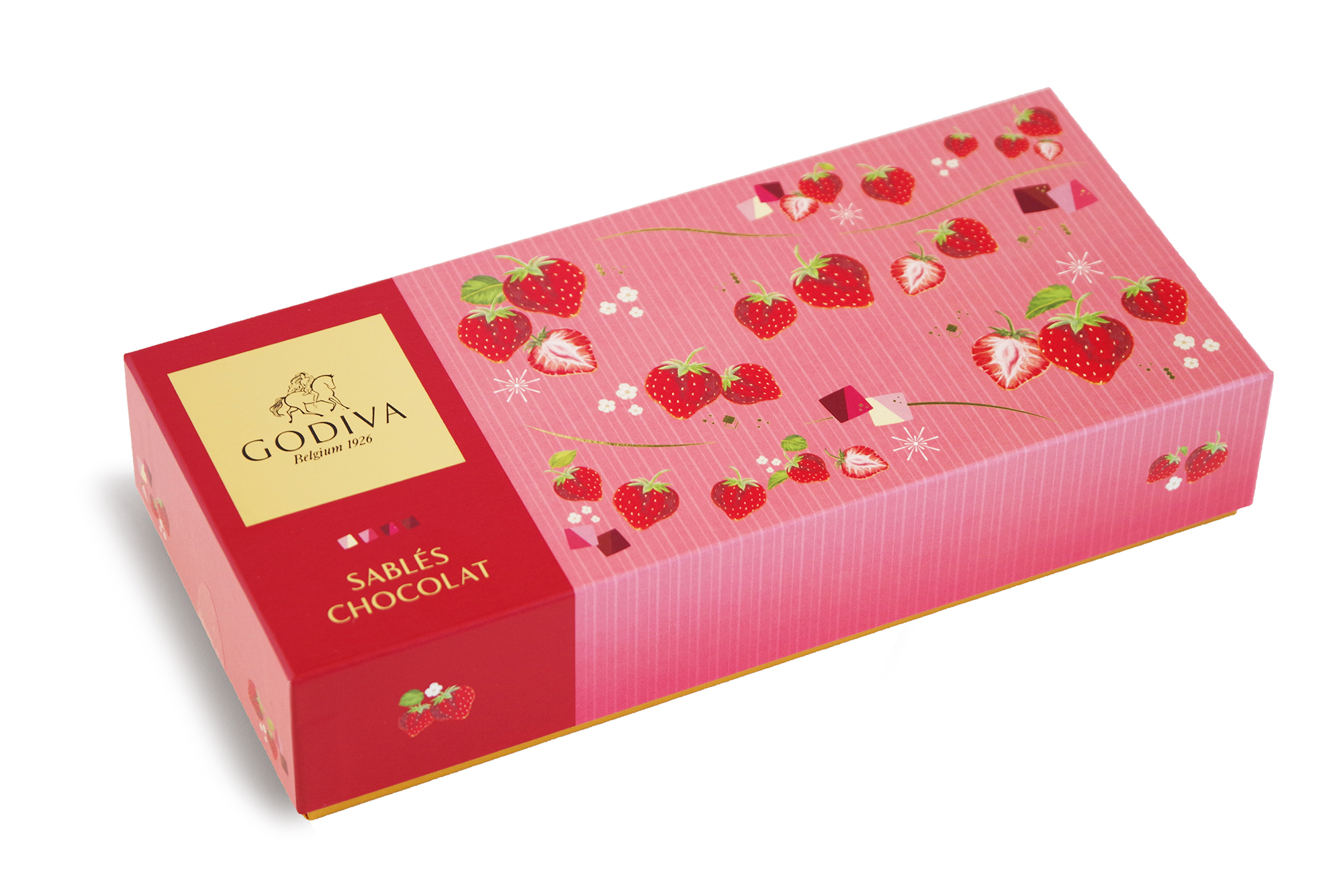 GODIVA FY26 VD Sablés Chocolat Strawberry Assortment